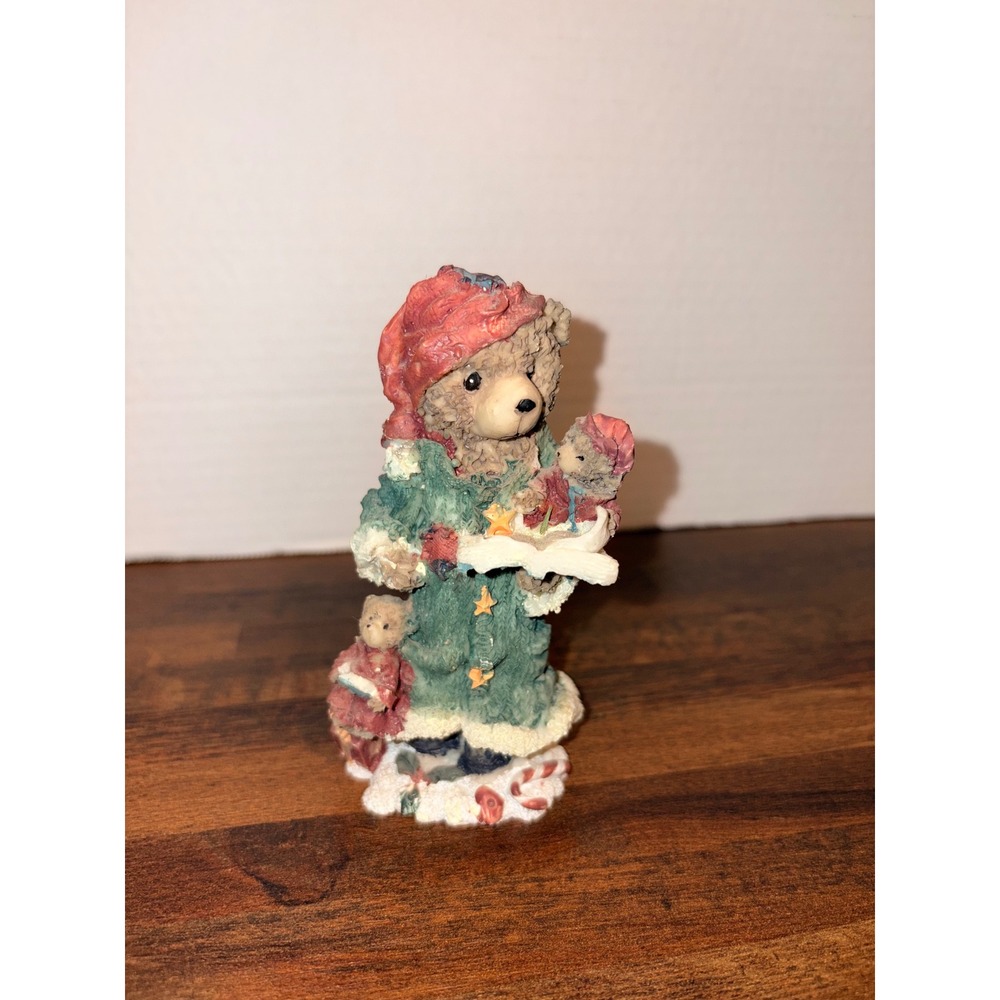 Boyds Bears & Friends Christmas Story Time Bear Figurine Green Robe 4.5 Inch